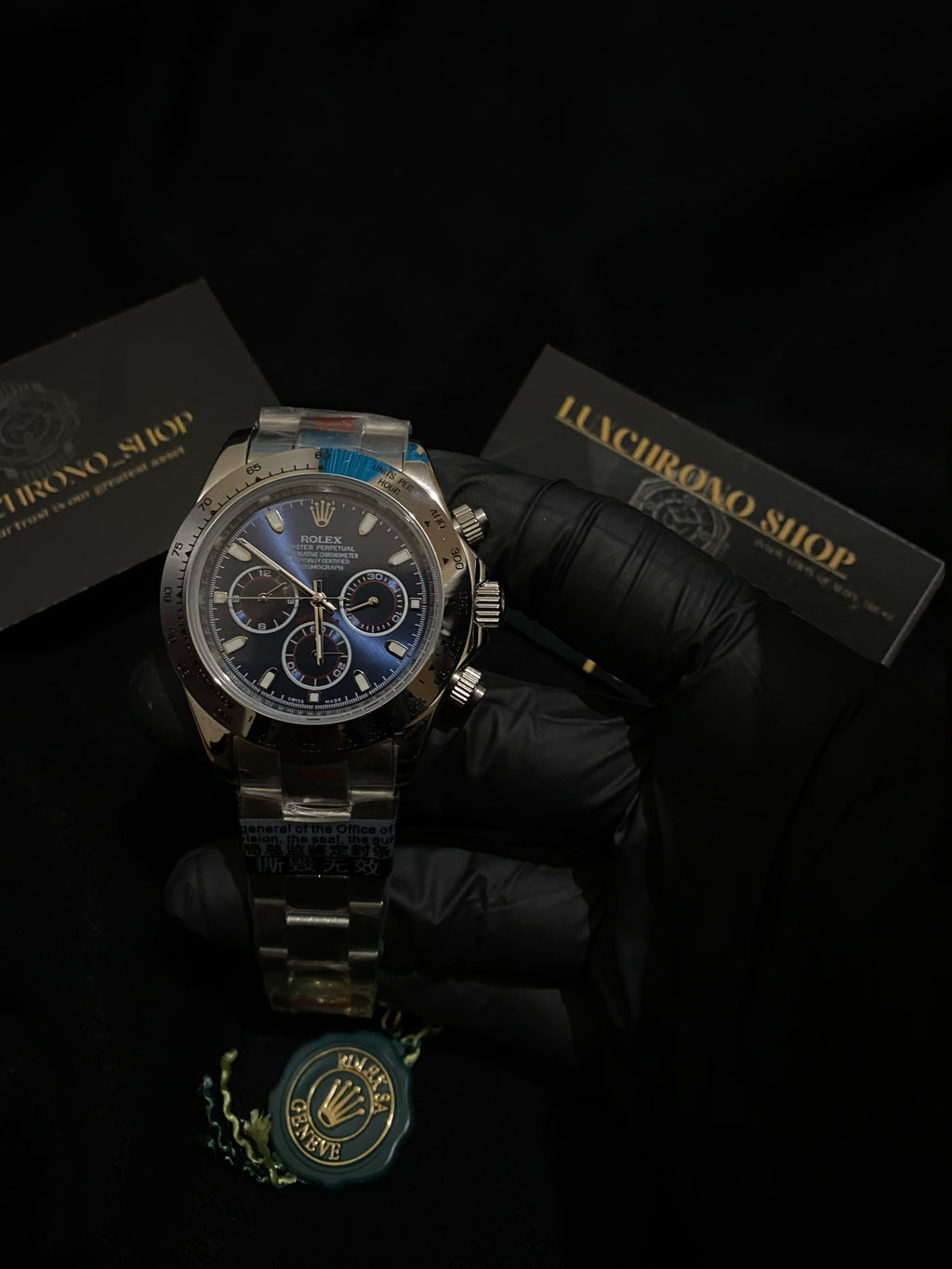 ROLEX DAYTONA WHITE GOLD COSMOGRAPH BLUE DIAL