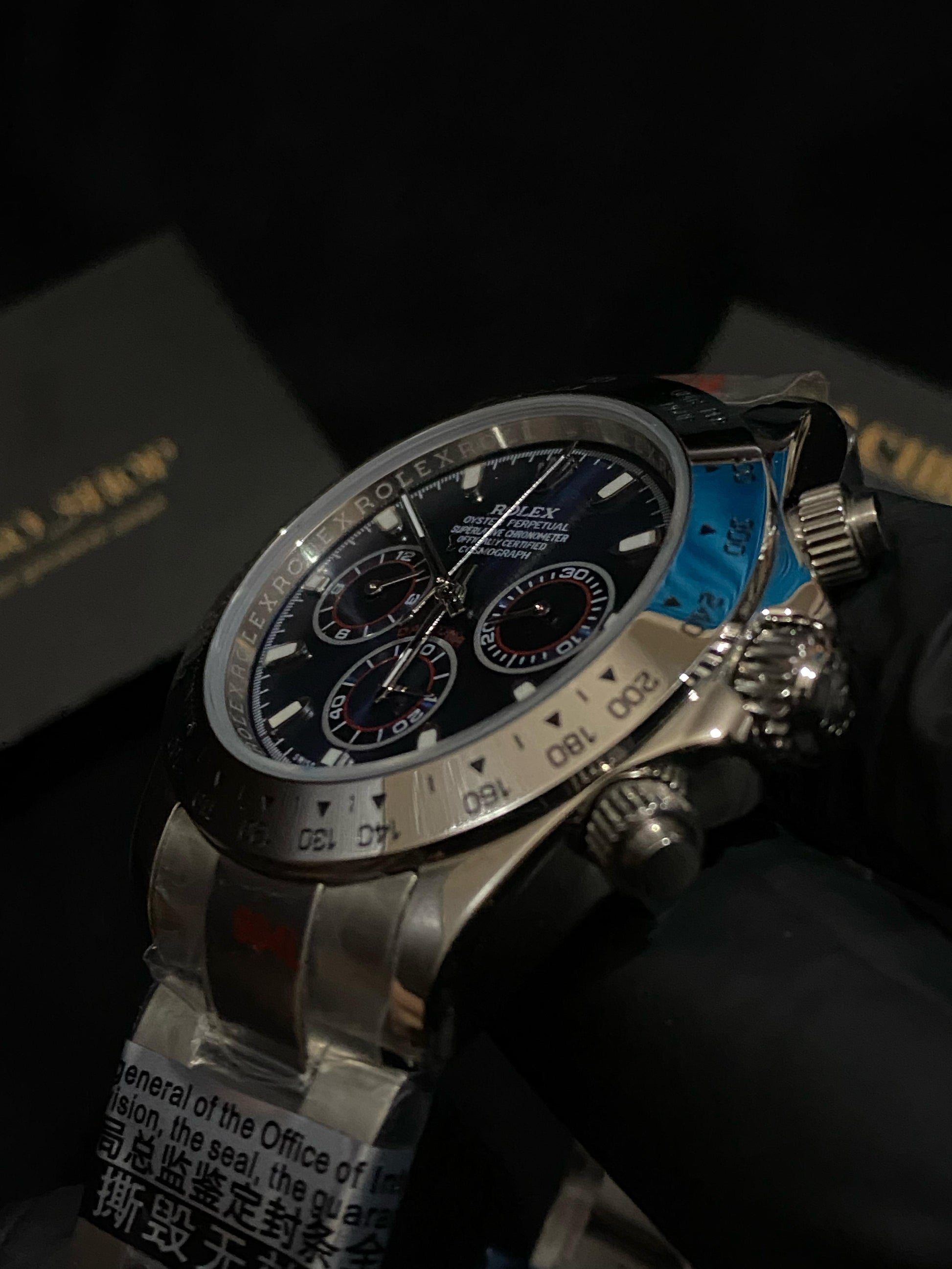 ROLEX DAYTONA WHITE GOLD COSMOGRAPH BLUE DIAL
