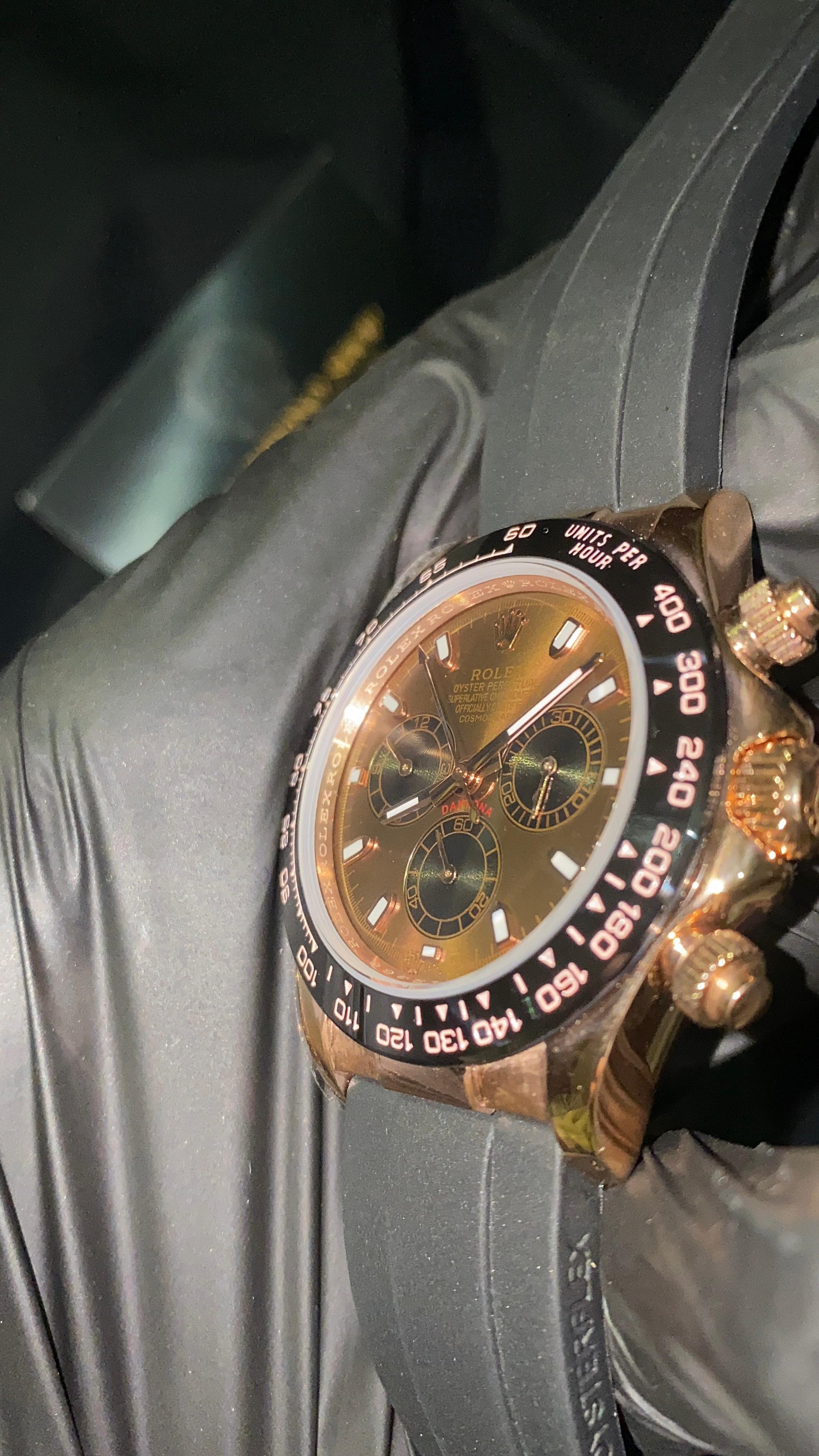 ROLEX COSMOGRAPH DAYTONA ROSE GOLD CHOCOLAT DIAL  OYSTERFLEX