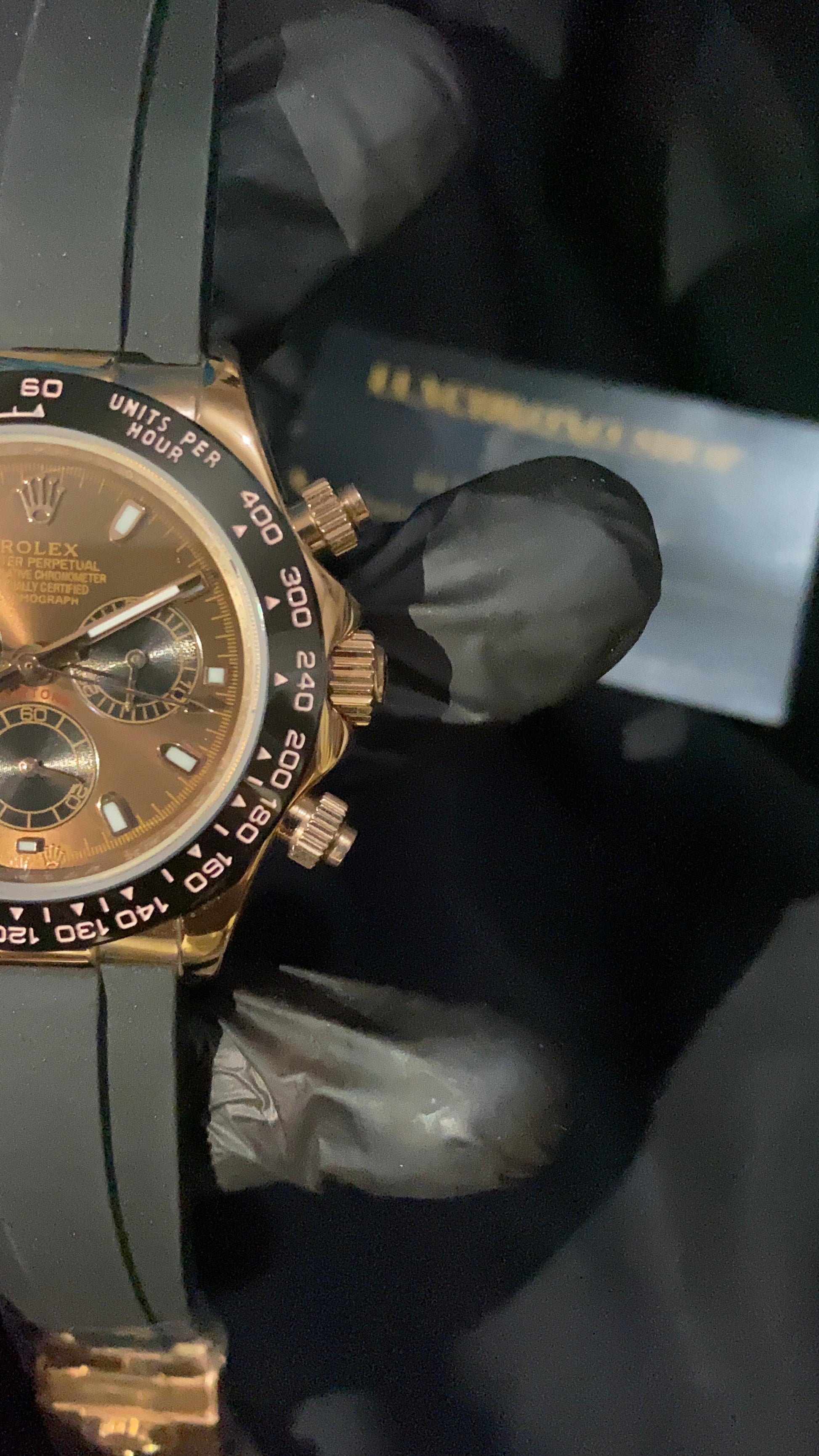ROLEX COSMOGRAPH DAYTONA ROSE GOLD CHOCOLAT DIAL  OYSTERFLEX