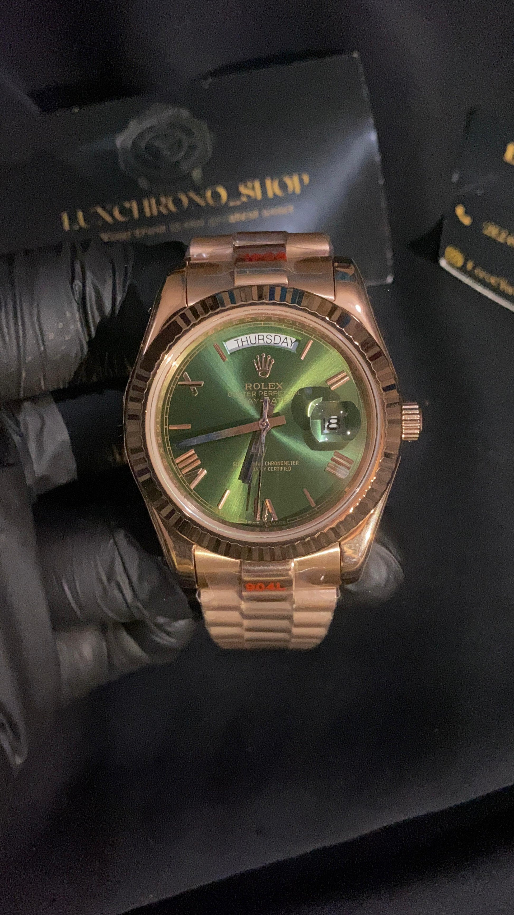 Day Date Olive Green Dial