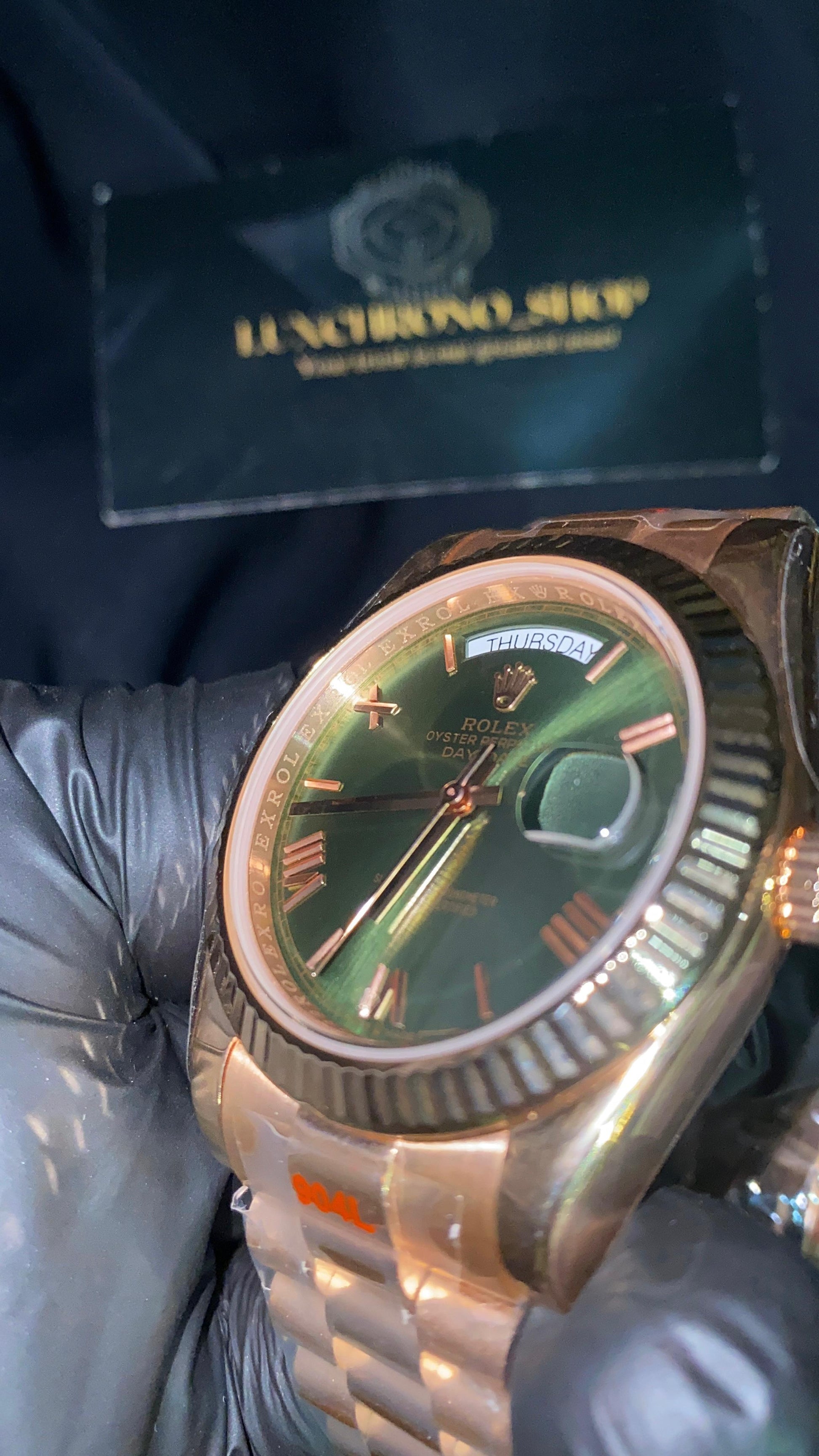 Day Date Olive Green Dial