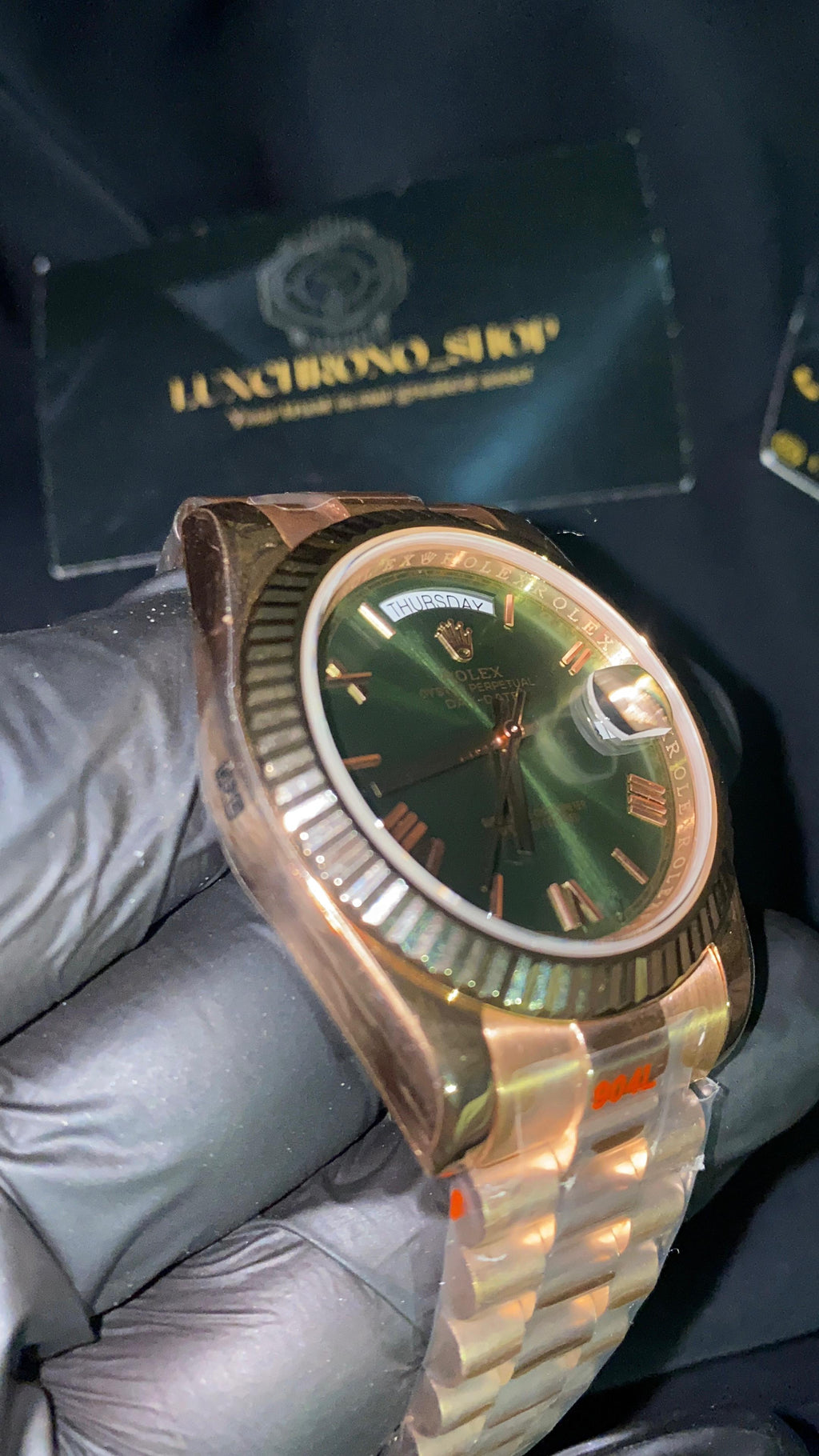 Day Date Olive Green Dial