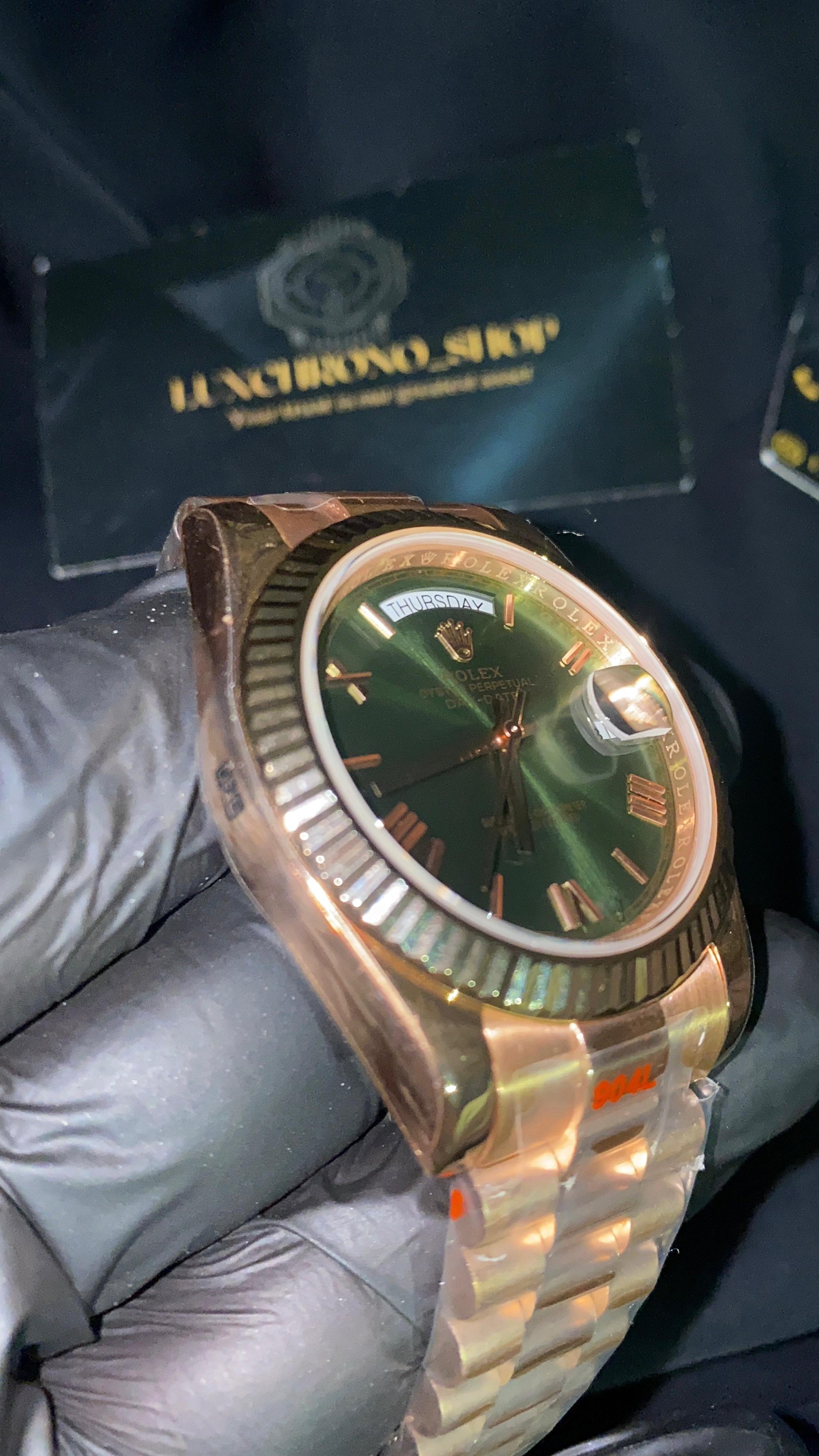 Day Date Olive Green Dial