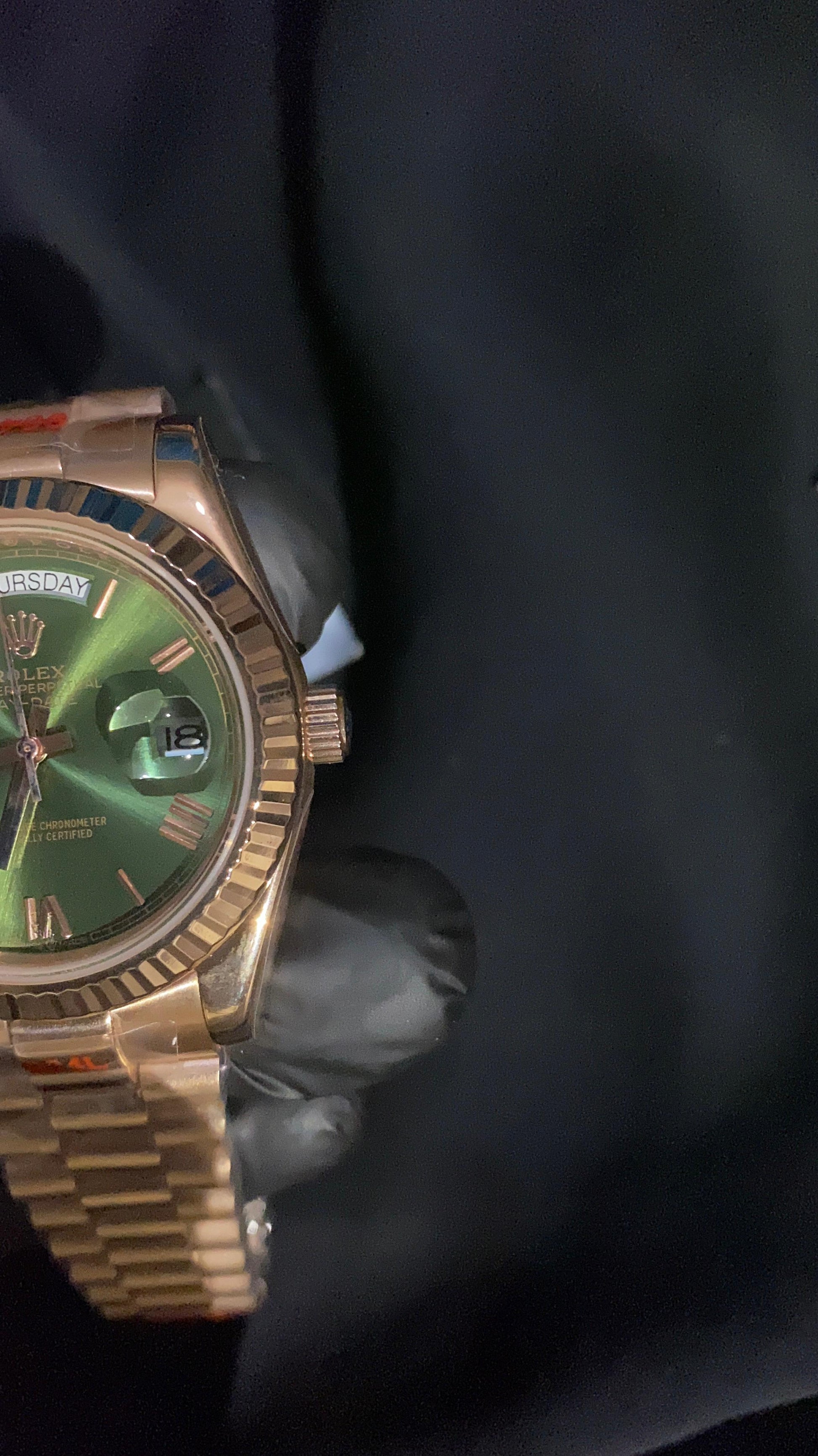 Day Date Olive Green Dial