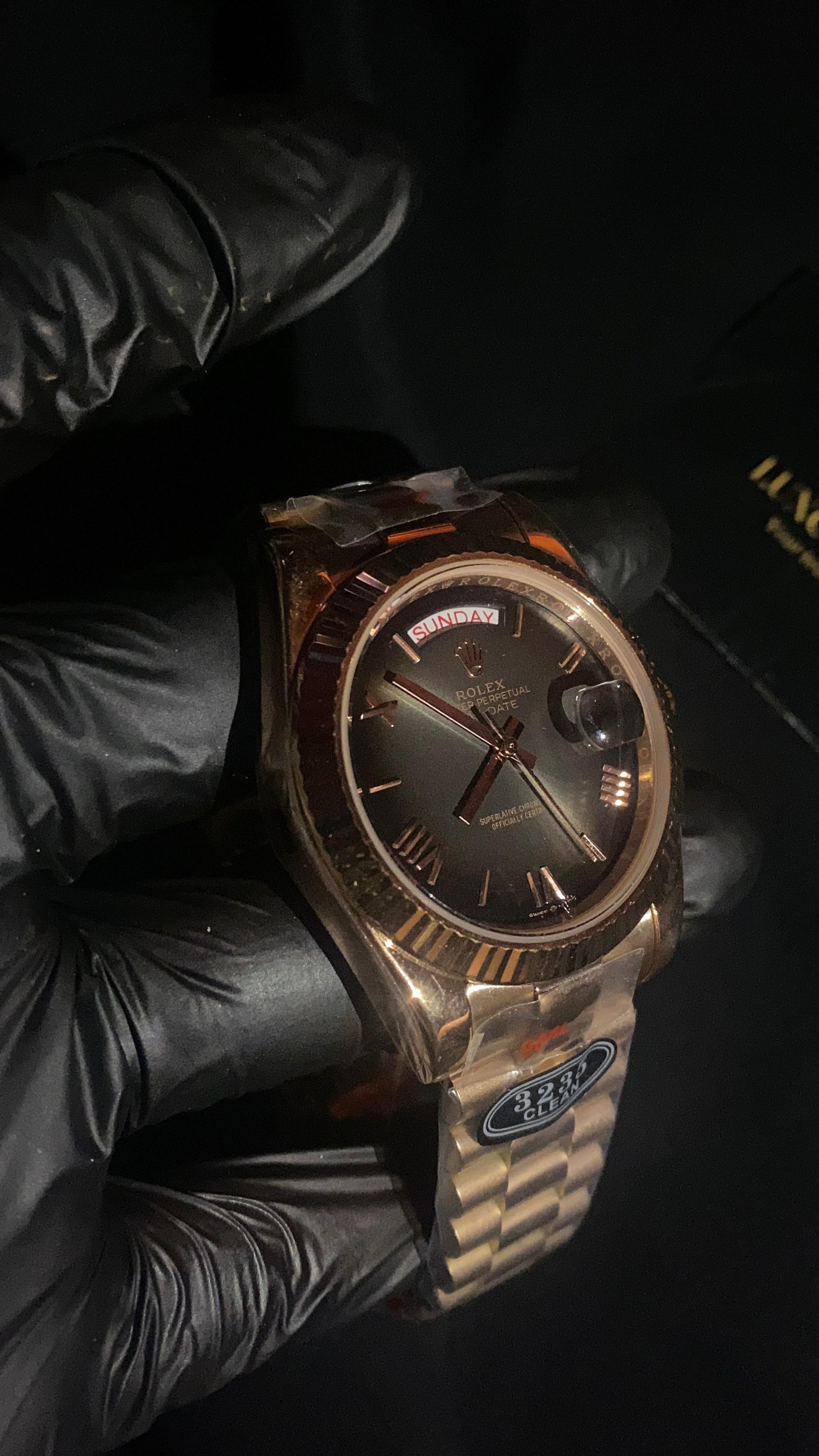 ROLEX DAY DATE BLACK SHADOW