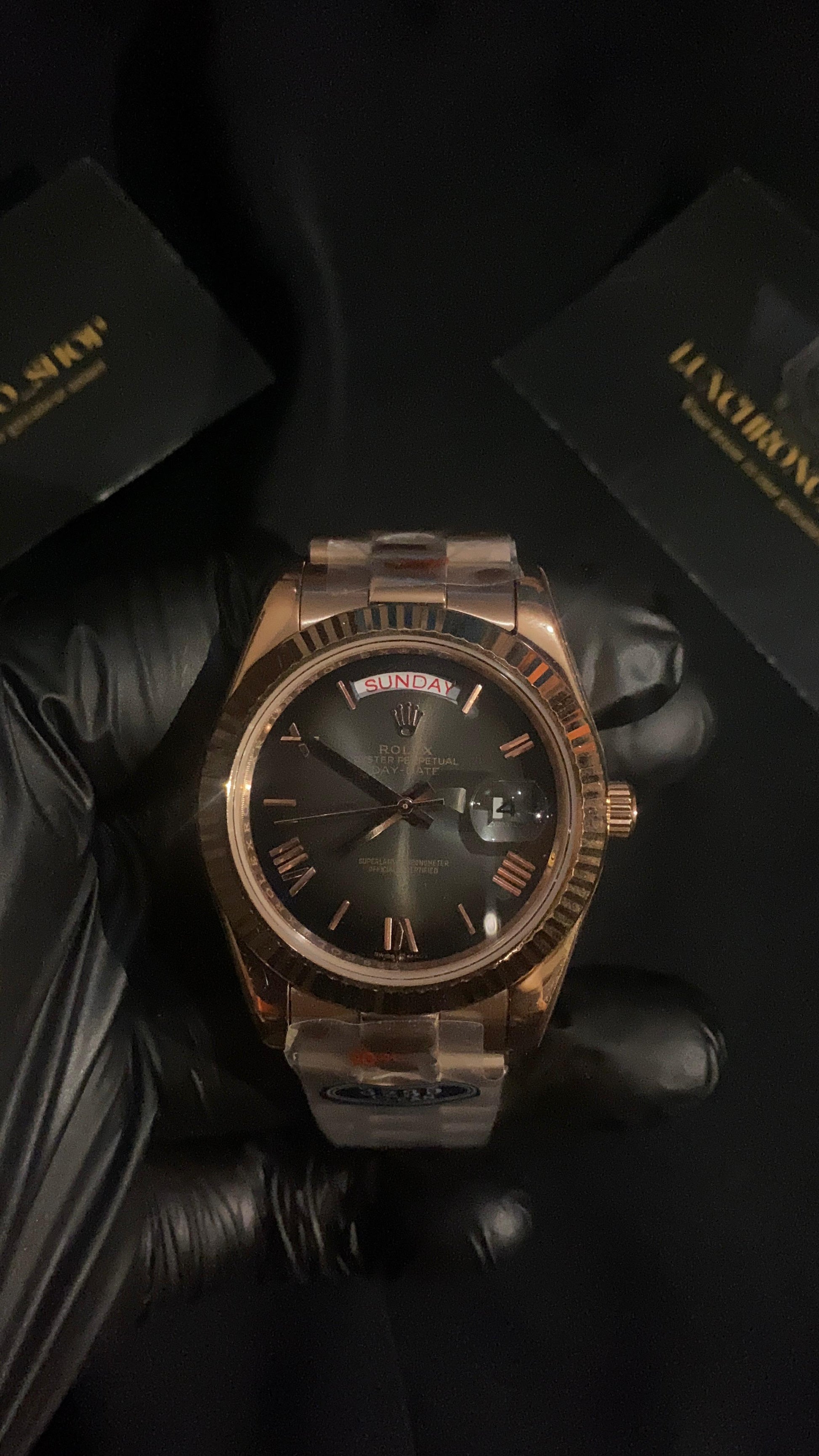 ROLEX DAY DATE BLACK SHADOW