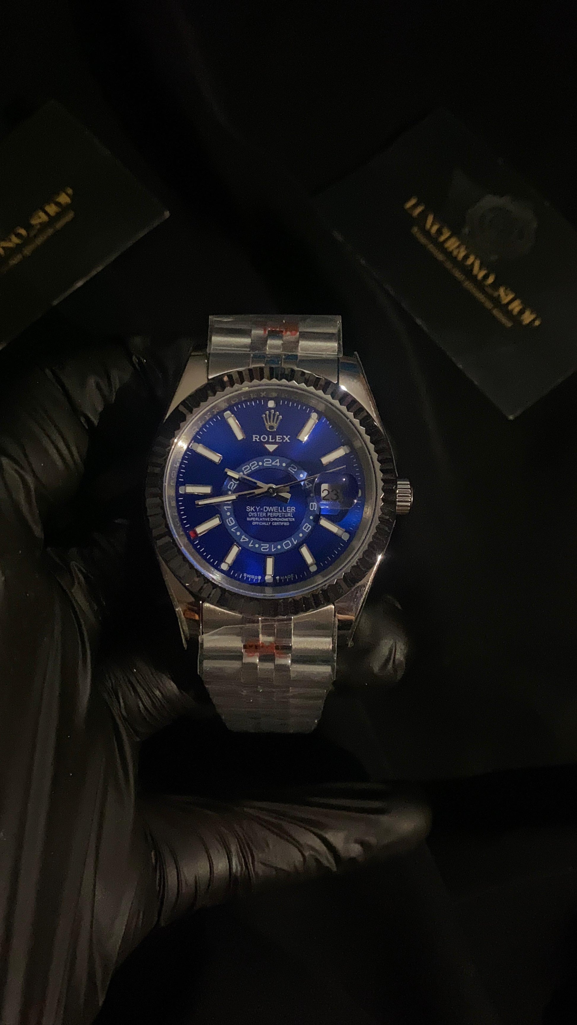 ROLEX SKY-DWELLER BLUE DIAL-STAINLESS STEEL
