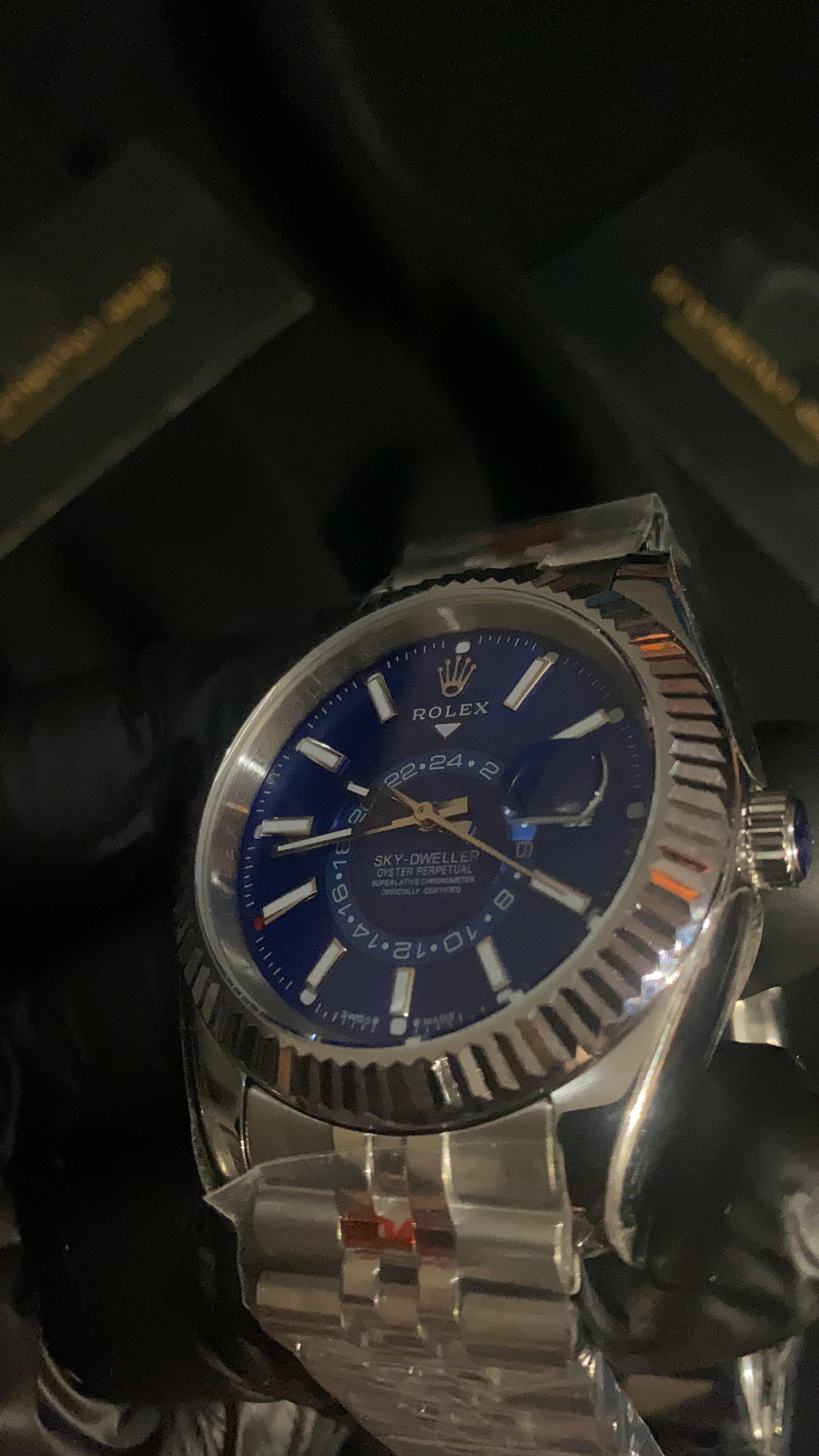ROLEX SKY-DWELLER BLUE DIAL-STAINLESS STEEL