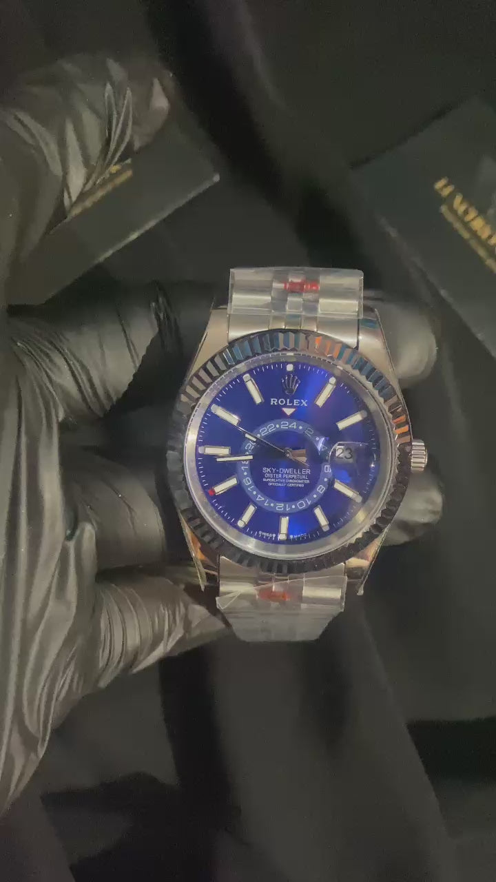 ROLEX SKY-DWELLER BLUE DIAL-STAINLESS STEEL