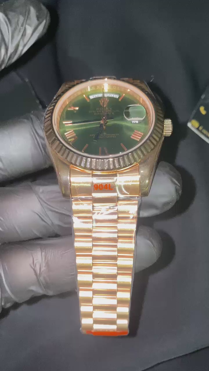 Day Date Olive Green Dial